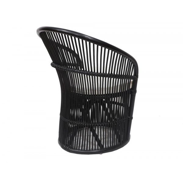 Narva Sessel aus Rattan - Schwarz + Textilreinigung fr Mbel