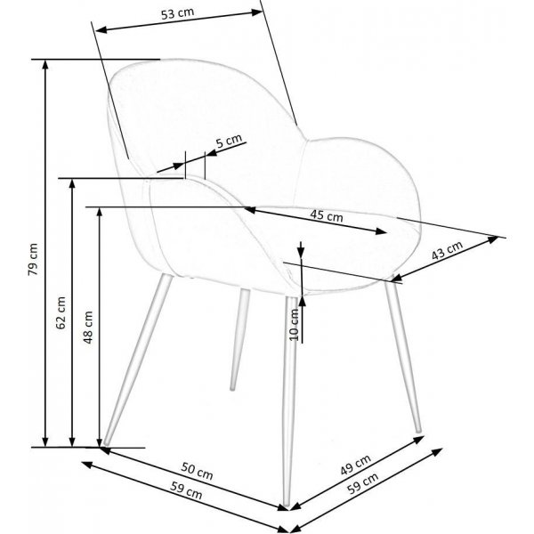 Cadeira Esszimmerstuhl 480 - Dunkelgr�n