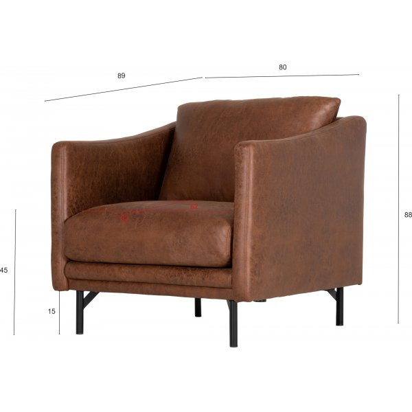 Harpan Sessel - Cognacfarbenes Öko-Leder Harpan Sessel - Cognacfarbenes Öko-Leder