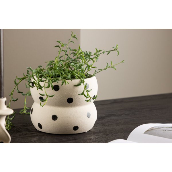 Dapne-Topf - Schwarz/Weiß Dapne-Topf - Schwarz/Weiß