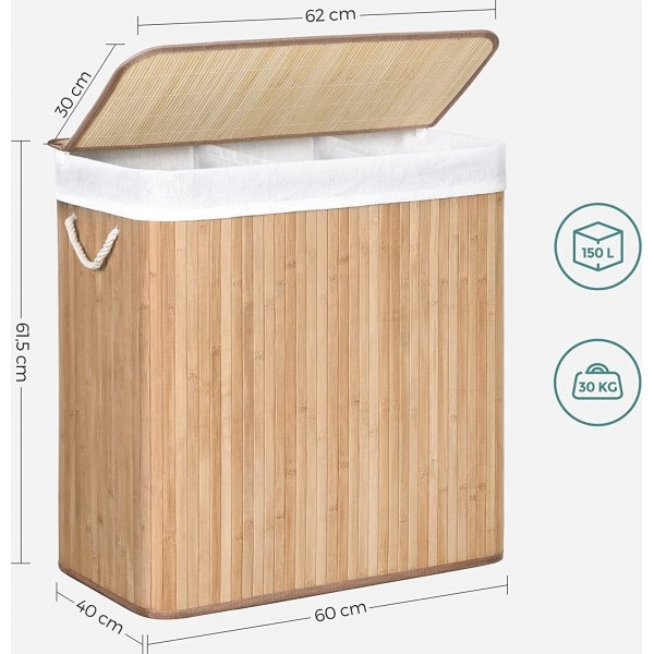 Carolin Wäschekorb 150 l - Bambus Carolin Wäschekorb 150 l - Bambus