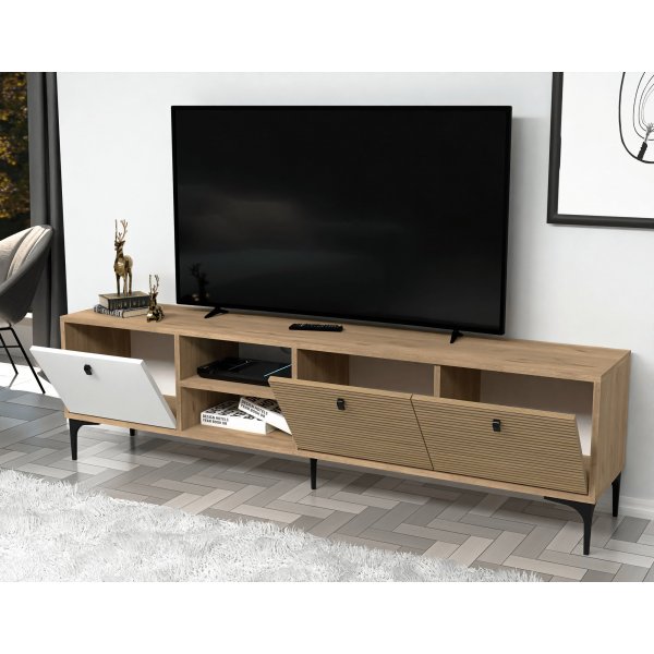 Vision TV-Stnder - Wei/Eiche