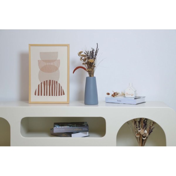 Konische Vase - Grau/Blau