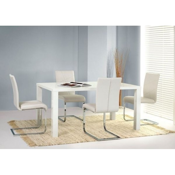 Amber Stuhl - weiß (PU) / Chrom Amber Stuhl - weiß (PU) / Chrom