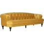 Oxford Deluxe 3-Sitzer Chesterfield - Lwengelb (Samt)