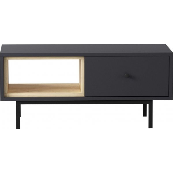 Natrlicher Couchtisch 90 x 45 cm - Anthrazit