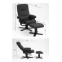 Oslo Reclinersessel mit Hocker - Cortina schwarz