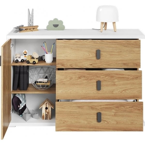Simi Kommode 135 cm - Hickory/weiß Simi Kommode 135 cm - Hickory/weiß