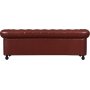 Chesterfield-Sofa, 3-Sitzer, braunes PU - Charles