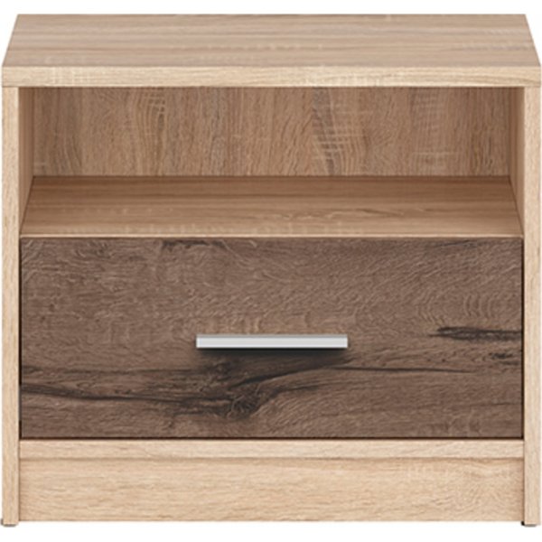 Nepo Plus Nachttisch - Sonoma-Eiche/Eiche dunkel