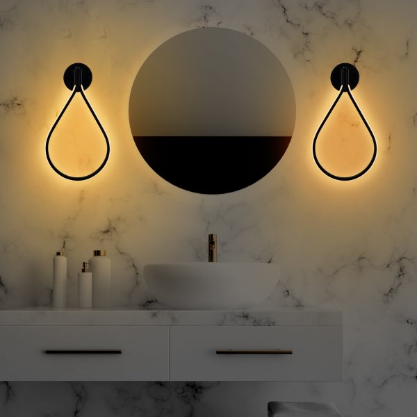 Damian Wandleuchte - Schwarz Damian Wandleuchte - Schwarz