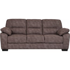 Albert 3-Sitzer-Sofa aus braunem Mikrofaserstoff