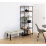 Seaford Bcherregal 77x185 cm - Esche/schwarz