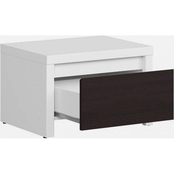 Kaspischer Nachttisch - Weiß/Wenge Kaspischer Nachttisch - Weiß/Wenge