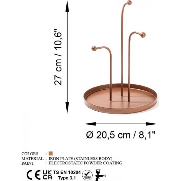 Leros Dekoschale - Kupfer Leros Dekoschale - Kupfer