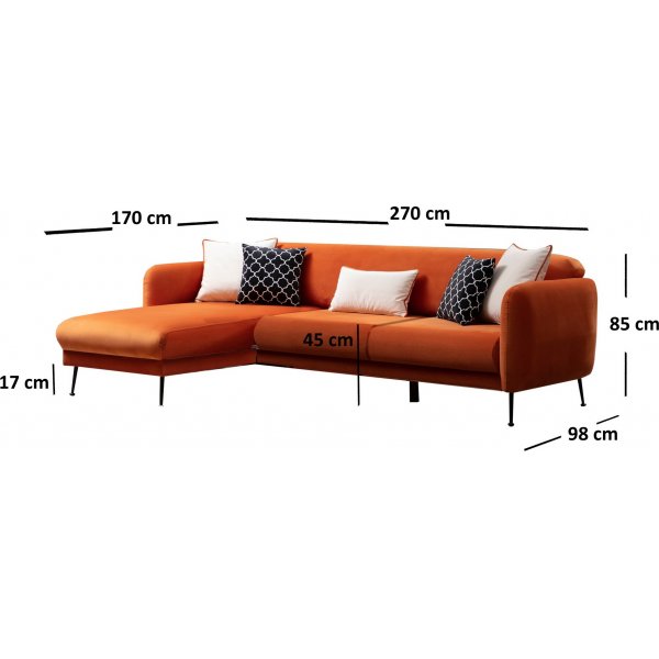 Diwansofa Sevilla - Orange