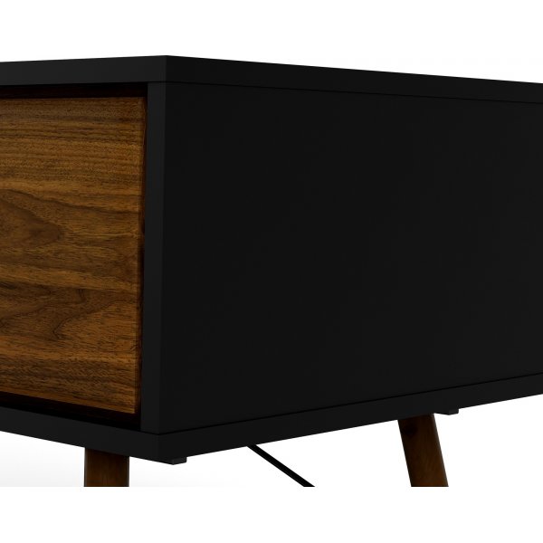 Ry Couchtisch 101,8 x 48,2 cm - Schwarz/Walnuss