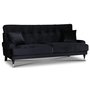 Adena 3-Sitzer-Sofa - Schwarzer Samt