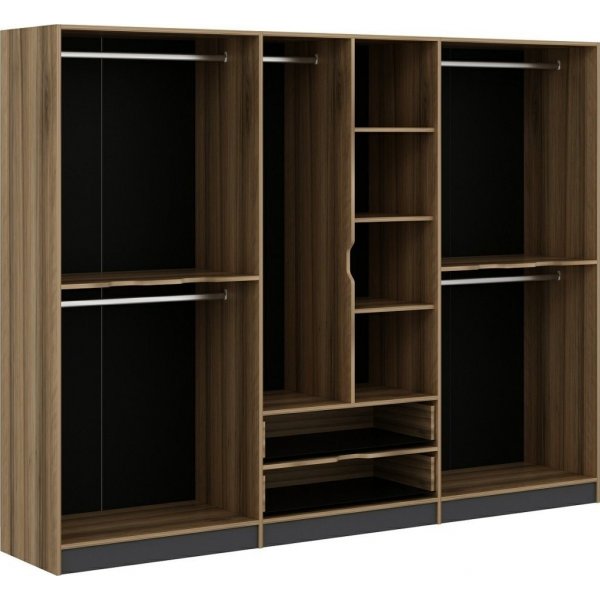 Elina Kleiderschrank - Schwarz