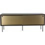 Volume Medienbank 132 cm - Schwarz/Messing