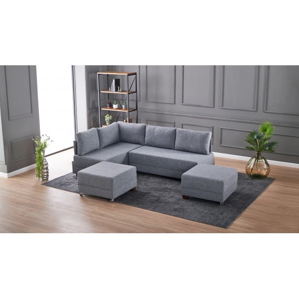 Ecksofa Fly - Grau