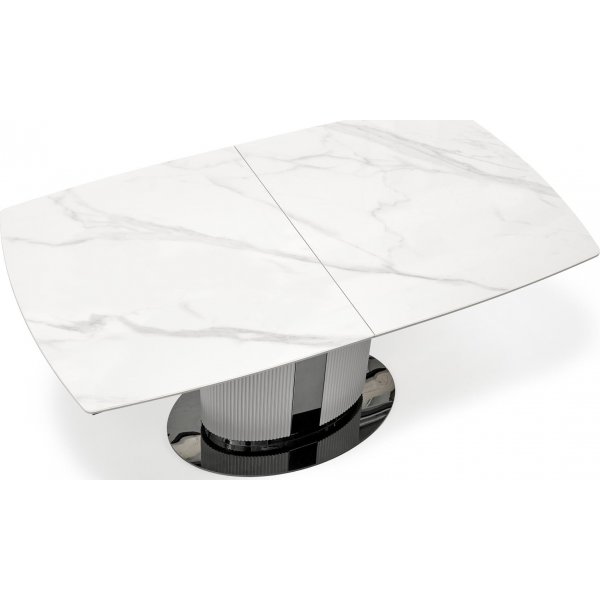 Dancan Esstisch 160-220 x 90 cm - Weißer Marmor/Grau Dancan Esstisch 160-220 x 90 cm - Weißer Marmor/Grau