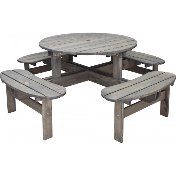 Ronda-Mbelgruppe - Gartenbank und Tisch in einem - Grau + Fleckentferner fr Mbel