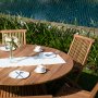 Salt Outdoor-Essgruppe um 150 cm Tisch mit 6 Esszimmersthlen - Teak