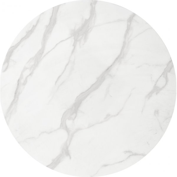 Esstisch, 90 cm Durchmesser, Marmorglas/Gold