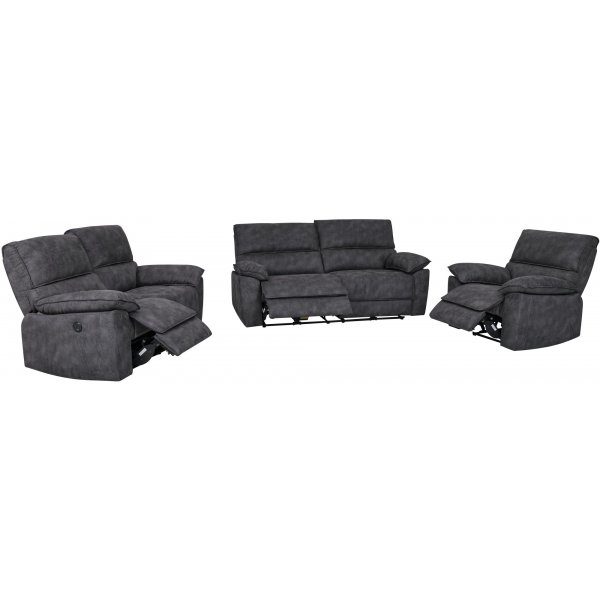 Sofa 3-Sitzer elektrisch verstellbarer Liegesessel - Grau