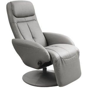 Berit Recliner Sessel - grau (PU) + Fleckentferner fr Mbel