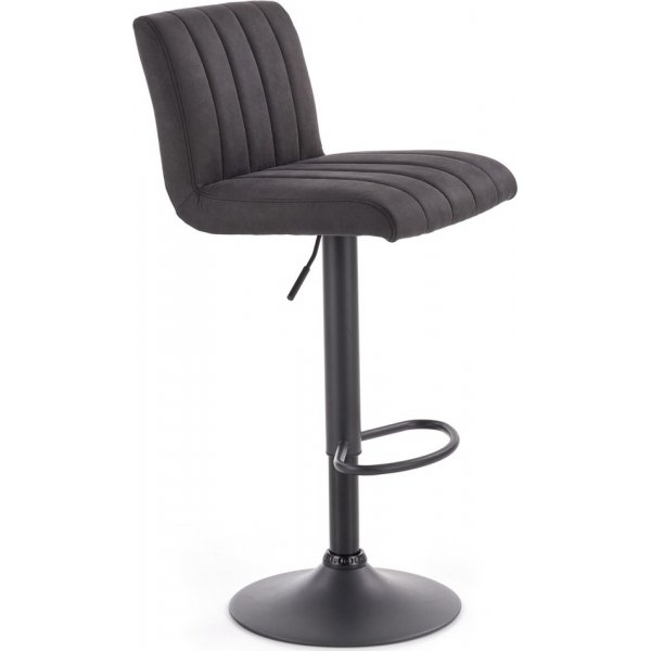Elfrieda Barhocker - Dunkelgrau (PU) / schwarz