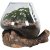 San Marino Wassertropfenvase - Teak/Glas - 15-20 cm