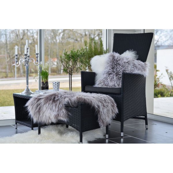 Shansi Schafsfell Kissenbezug - Wei