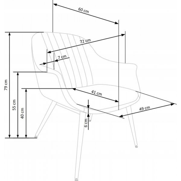 Sessel Eirik - Dunkelgr�n & Gold