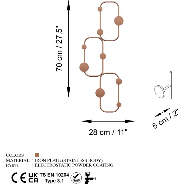 Lizzard Kleiderb�gel - Kupfer