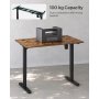 Eleonora hhenverstellbarer Schreibtisch 120 x 60 cm - Braun/Schwarz
