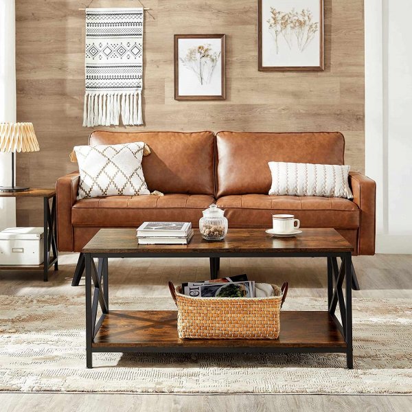 Amos Couchtisch 100 x 55 cm - Braun/Schwarz