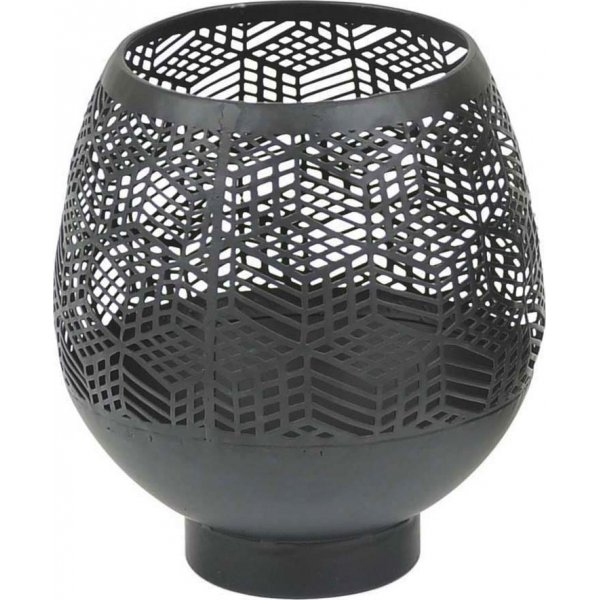 Solar-Kerzenlaterne gro - Schwarz