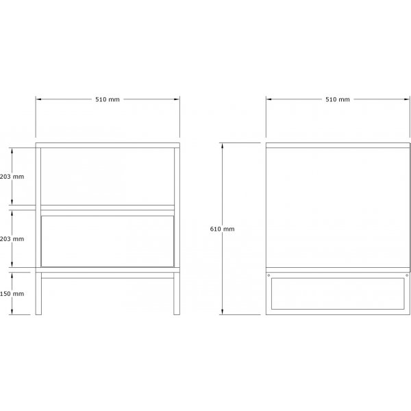 Lindau Nachttisch - Saphir-Eiche