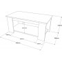 Luvio Couchtisch 15, 96x50 cm - Silber/Anthrazit