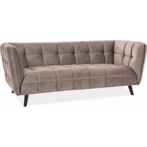 Renae 3-Sitzer-Sofa aus beigem Samt