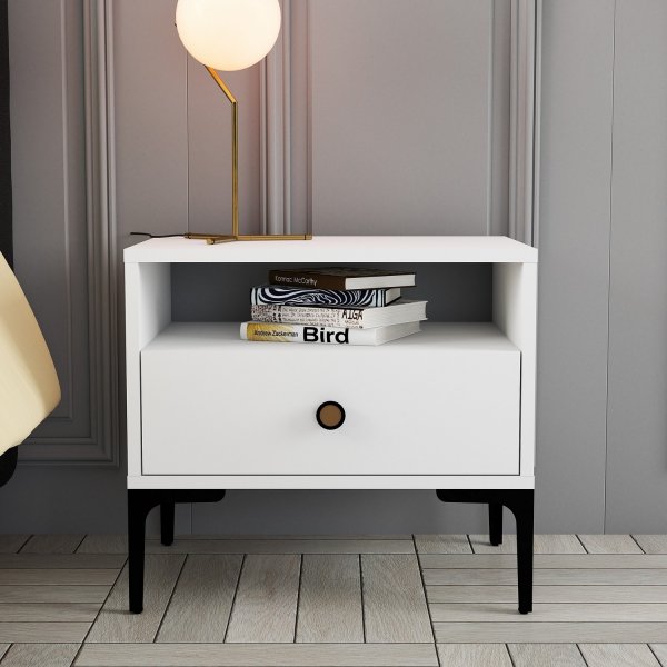 Lisbon Nachttisch - Weiß Lisbon Nachttisch - Weiß