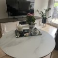 Kundenbild Palasso runder Couchtisch D80 cm - Chrom / Helle Marmorierung