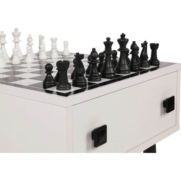 Schachtisch Schach 50 x 50 cm - Weiß/Schwarz Schachtisch Schach 50 x 50 cm - Weiß/Schwarz