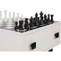 Schachtisch Schach 50 x 50 cm - Wei/Schwarz