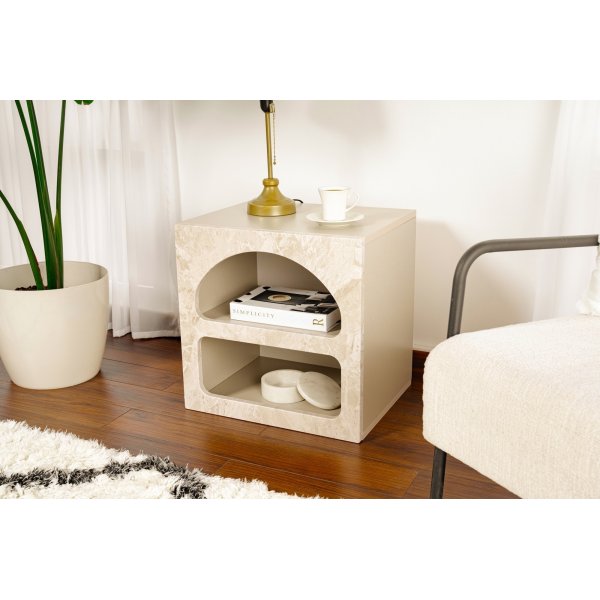 Liva Nachttisch - Travertin