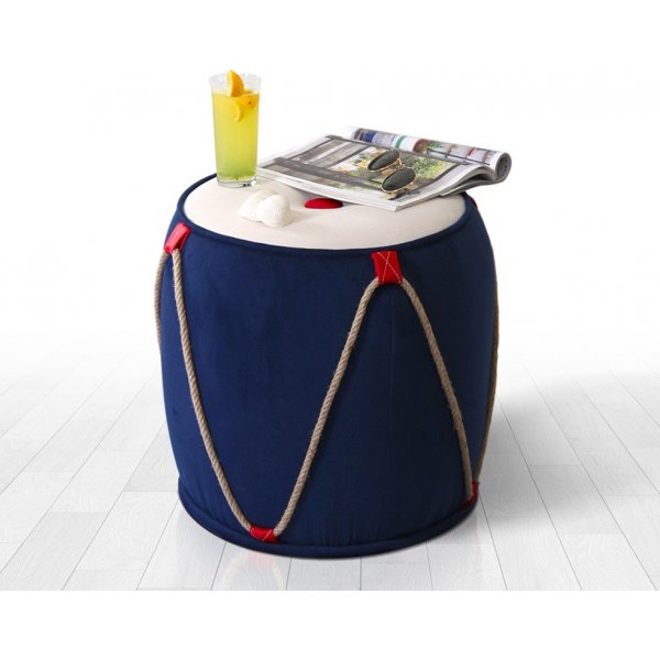 Fora Hocker - Blau/Weiß Fora Hocker - Blau/Weiß