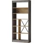 Luvio Bcherregal 19 - Eiche/Silber