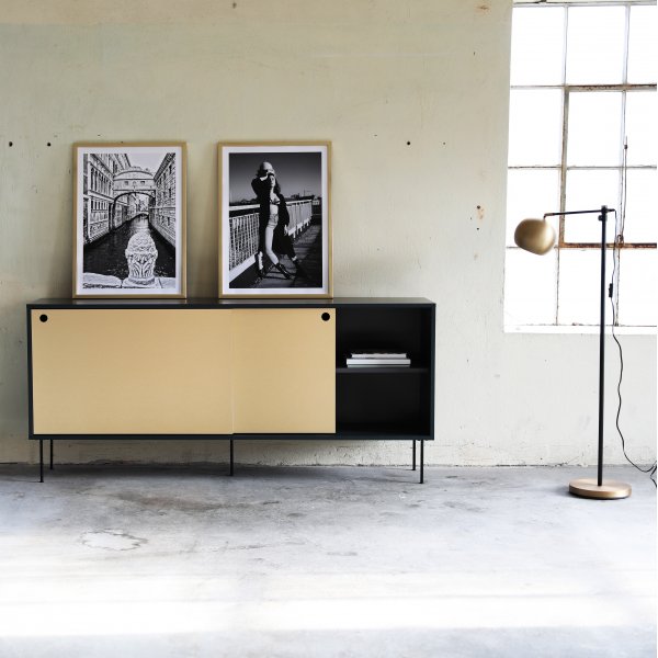 Volumen-Sideboard aus Messing 178 cm